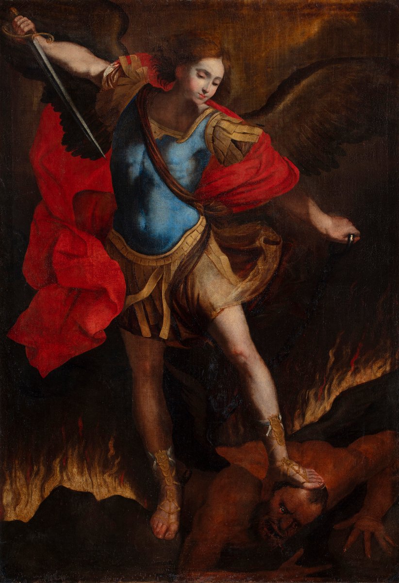 San Michele Arcangelo, cerchia di Guido Reni-photo-2