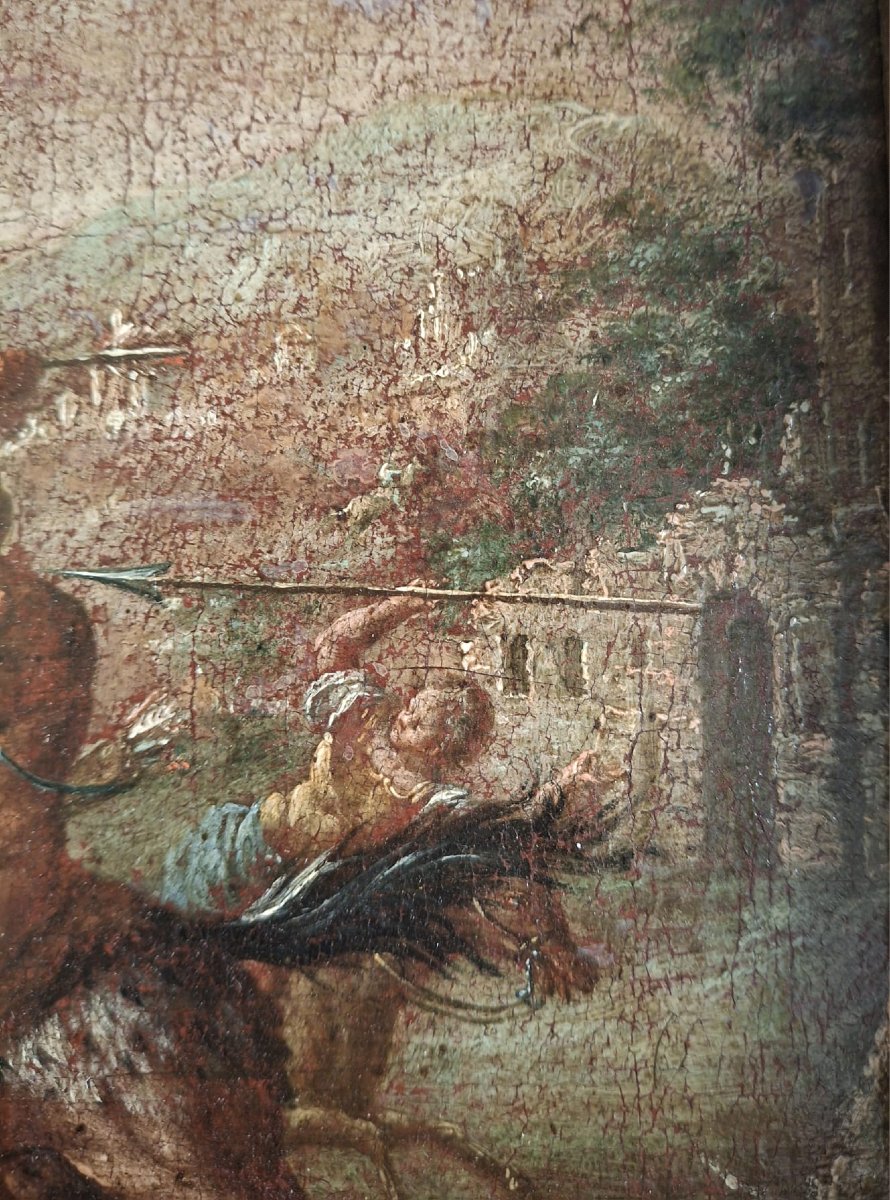 Dipinto raffigurante battaglia-photo-2