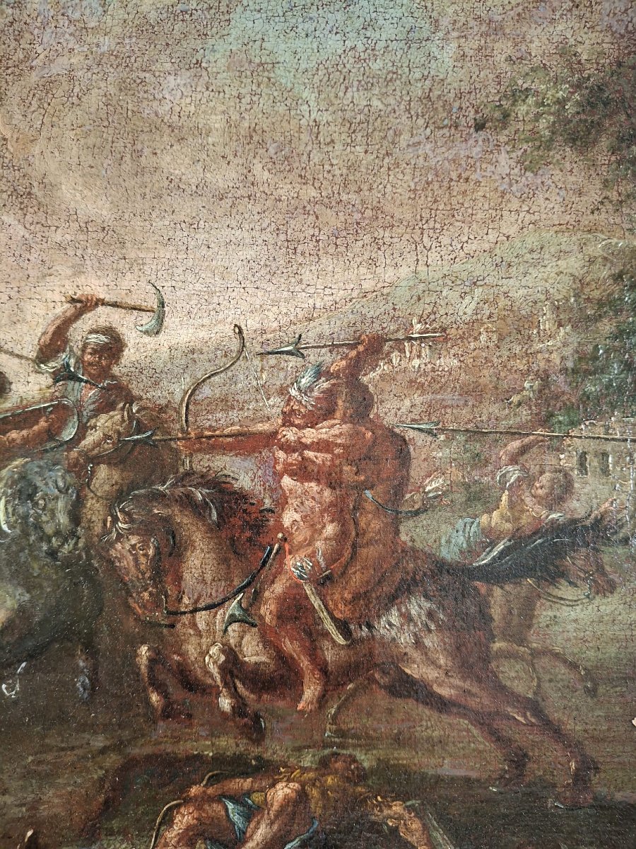 Dipinto raffigurante battaglia-photo-1