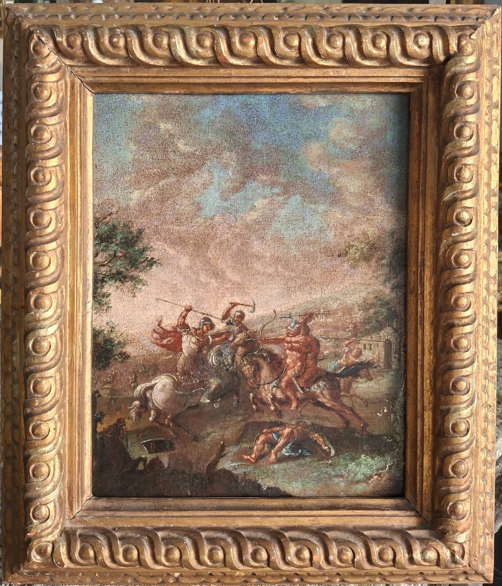 Dipinto raffigurante battaglia