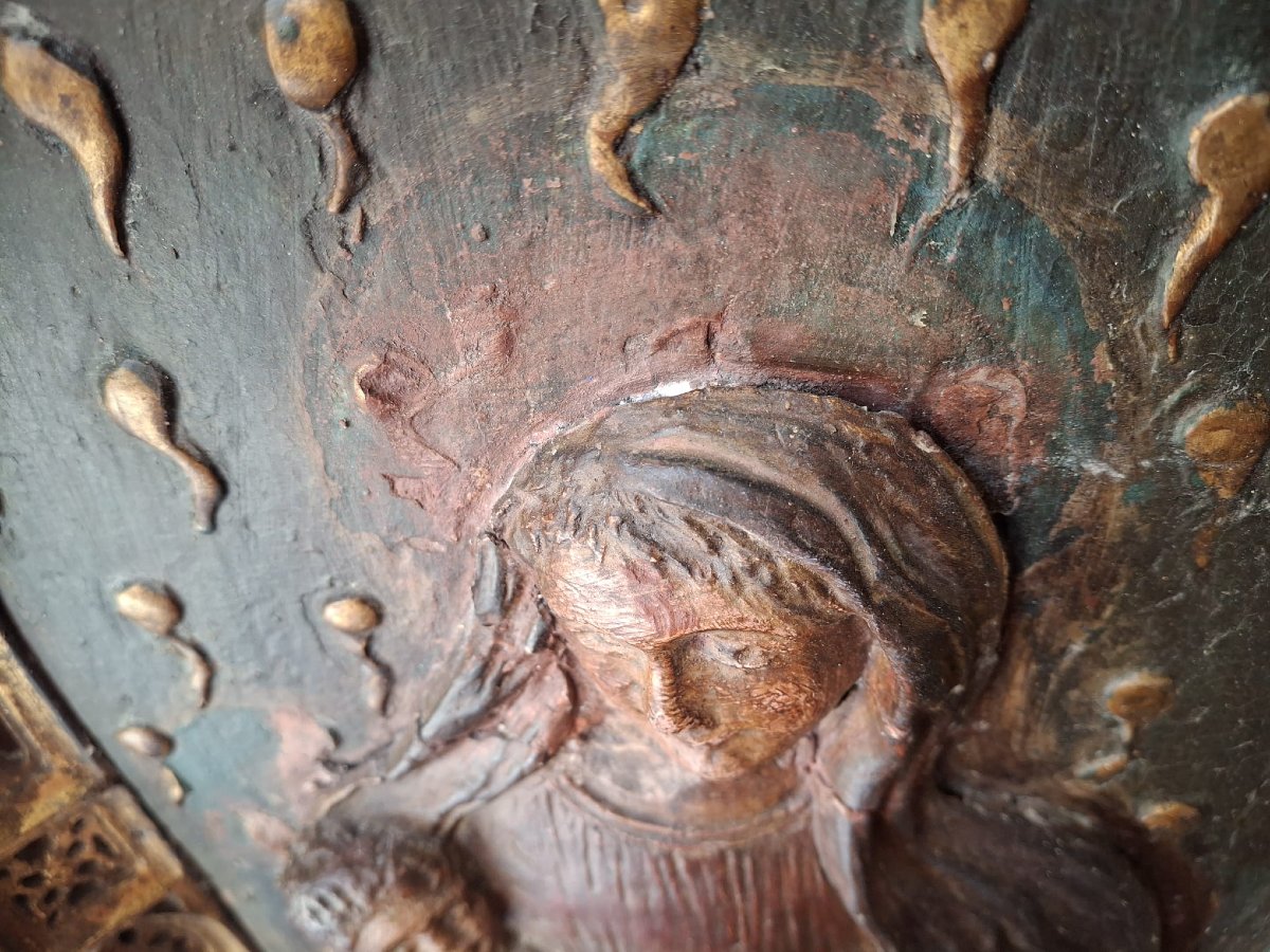 Edicola architettonica in legno dorato-photo-3