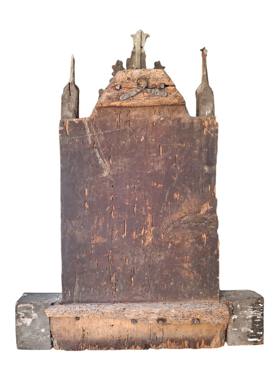Edicola architettonica in legno dorato-photo-1