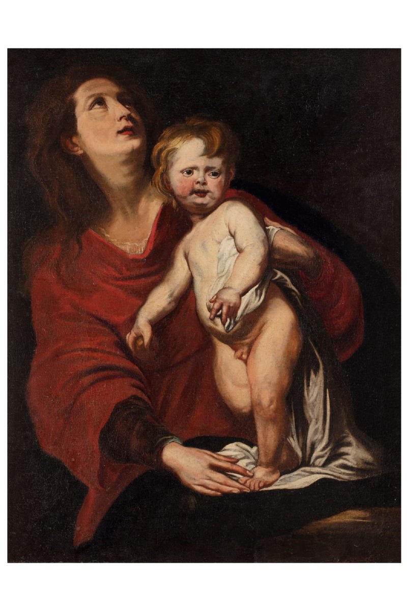 Madonna con Bambino, scuola genovese-photo-2
