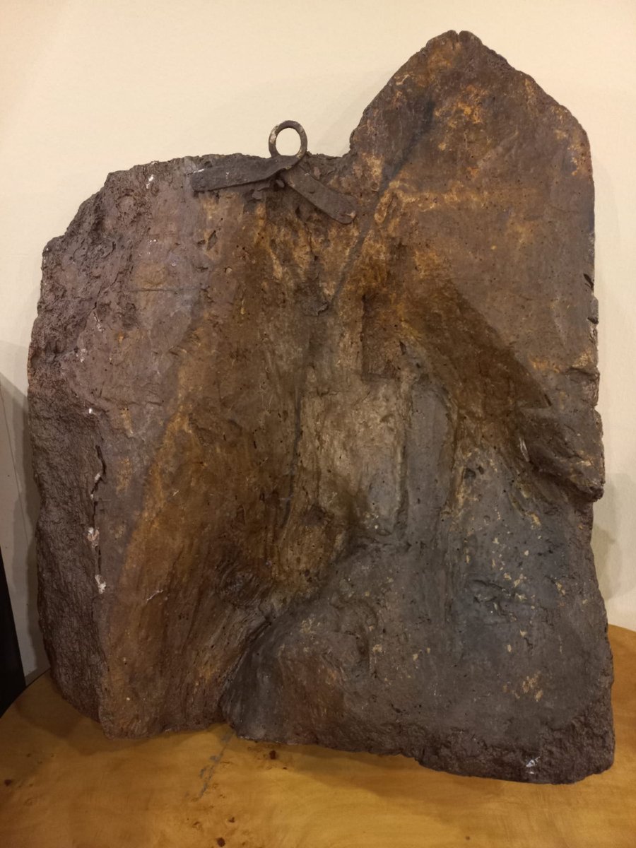 San Girolamo penitente, altorilievo in legno laccato-photo-4