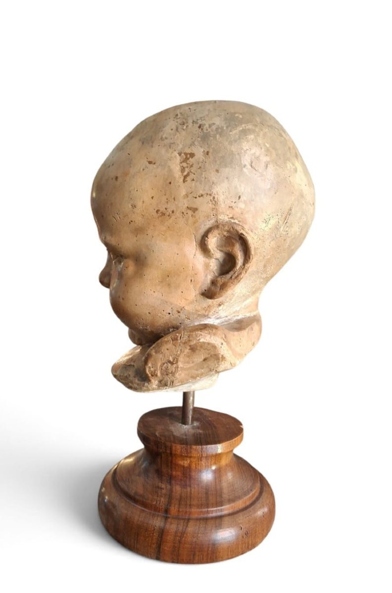 Testa di bambino in terracotta-photo-2