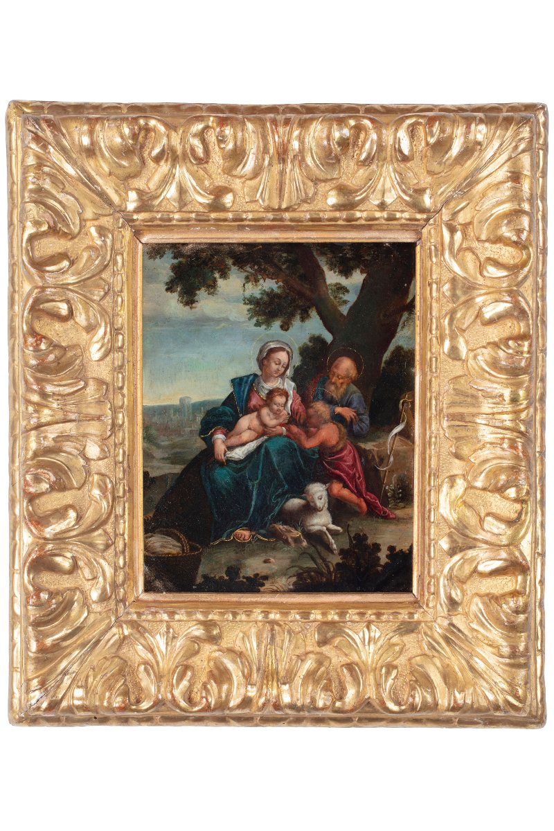 Sacra Famiglia con San Giovannino, ambito di Hans Rottenhammer I