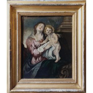 Madonna con il Bambino, ambito di Antoon Van Dyck