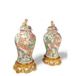 Coppia di grandi potiches Samson