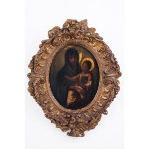 Madonna con Bambino, olio su rame