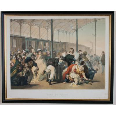 Linder, Lithograph Design "train From Pleasure"