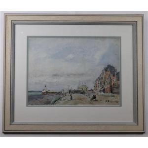 Watercolour, French School Of The XIXth Century, Signed Xb, Dated August(18)86