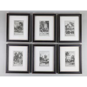 La Fontaine's Fables, A Set Of 28 Framed Prints, 1758.