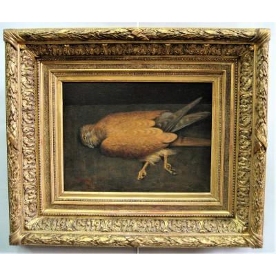 Still Life With The Partridge, Oil On Panel, French School Of The Twentieth Century