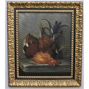 "cocq", huile sur toile encadrée, signée et datée