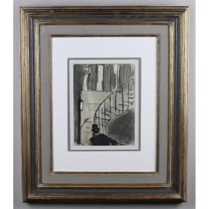 Degas Edgard (after), Etching, Ludovic Halevy Montant Les Escaliers