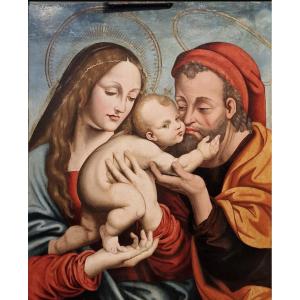Workshop Vincente Masip 1475 - 1545 Valencia, Spain 'holly Family' Circa 1510 - 1520  