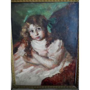 The Girl In The Red Armchair, French Impressionist School, Circa 1900, Monogram 