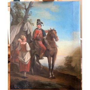 Aleksander Orłowski (1777-1832) A Serbian Hussar Regiment Of The Russian Imperial Guard