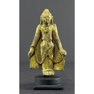 Burma, Bagan Region, 18th Century Or Earlier, Bronze Statue Representing Buddha.