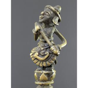 Burma, Early 20th Century, Bronze Tattoo Needle Counterweight Representing A Nat