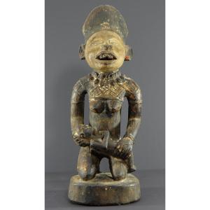 Democratic Republic Of Congo, Yombe People, Carved Wooden Sculpture, 20th Century.