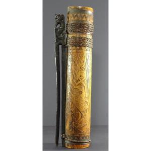 Indonesia, Dayak Ethnicity, Mid-20th Century, Quiver Of Bamboo Blowgun Arrows.