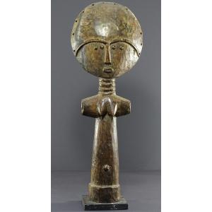 Ghana, Ashanti People, First Half Of The 20th Century, Wooden "akwaba" Fertility Doll. 
