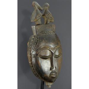 Ivory Coast, Yaouré People, Circa 1950, Anthropomorphic Dance Mask, "dyé" Society.