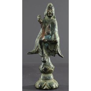 China, Late Yuan Dynasty, Early Ming Dynasty, 14th-15th Century, Bronze Statue Of Kwan Yin