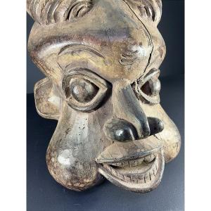 Cameroon, Bamiléké People, Bamiléké Helmet Mask, First Half Of The 20th Century.