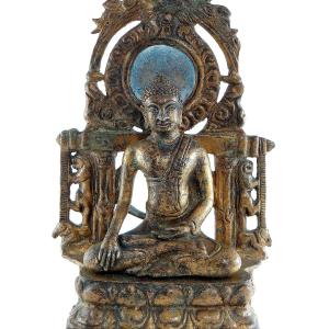 Burma, Early 20th Century, Bronze Votive Altar Of Buddha.