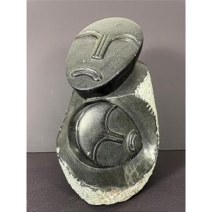 Zimbabwe, Shona Art, Contemporary Serpentine Sculpture Dating From The 1980s.
