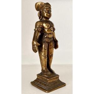 India, 1920s/1930s, Bronze Statuette Marapachi Fertility Doll.