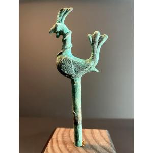 Bactria, 3rd Century Bc, Bronze Hairpin Decorated With A Stylized Bird