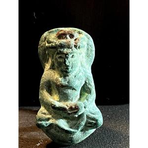 Gandhara Civilization, Bronze Buddhist Ring Decorated With A Representation Of Buddha.