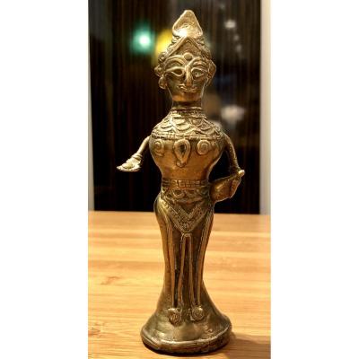 India, Bay Of Bengal, Beginning Of The XXth Century, Dokhra Statuette Of Divinity.