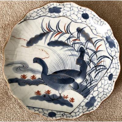Japan, Arita Ovens, XIXth Century, Porcelain Dish With Volatile.