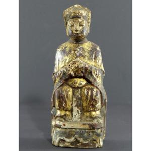 China, Late Ming Dynasty, Early Qing Dynasty, Taoist Statue Judge Of The Underworld.
