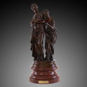 19th Century Bronze Sculpture Of Women