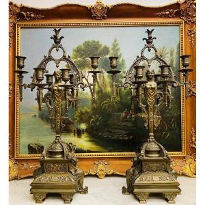 Patinated Bronze Candlestick