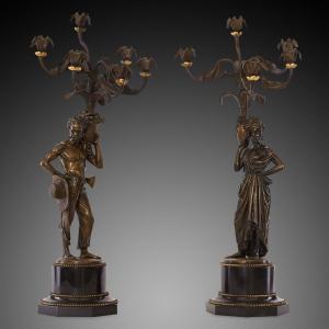 A Pair Of 19th Century Candelabra