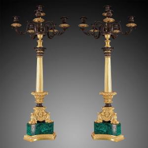 A Pair Of Candelabra 19th Century