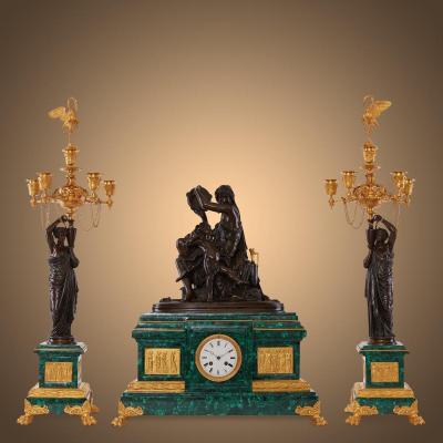 Empire Pendulum And Candlesticks