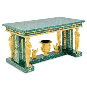 Malachite Stone Table Center
