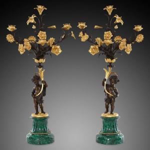 A Pair Of  Candelabra, Napoleon III Period