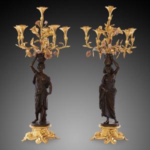 A Pair Of Candelabra, Louis XVI Style