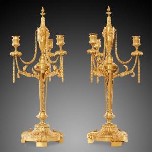 A Pair Of Louis XVI Style Candelabra