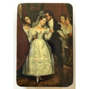 Stobwasser "the Bridal Chamber" Small Box Or Snuff Box