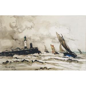 Frank-will "regatta At Honfleur" Circa 1930 - Montmartre School - Gen-paul, Leprin