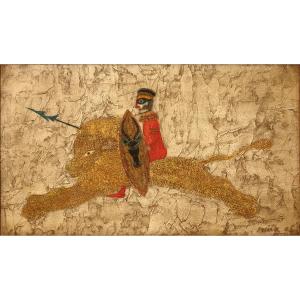 Henri Hecht Maïk "the Warrior" 1965 - Primitive Art